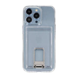 Rvelon iPhone 15 Pro Max Cover med Stativ Kreditkortholder Transparent