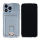 Rvelon iPhone 15 Pro Max Cover med Stativ Kreditkortholder Transparent