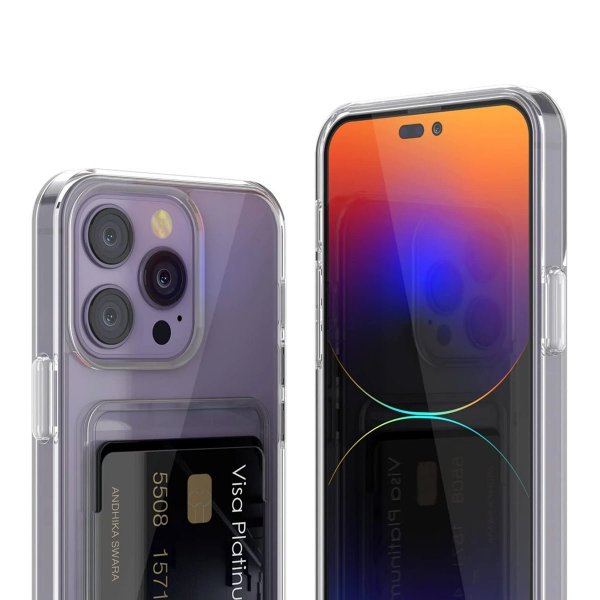 Rvelon iPhone 15 Pro Max Cover Kortholder Gennemsigtig