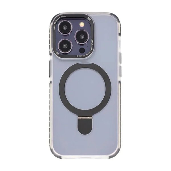 iPhone 15 Pro Max Cover MagSafe Udklappeligt med Stativ Sort