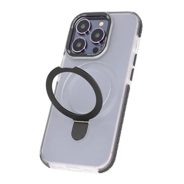 iPhone 15 Pro Max Cover MagSafe Udklappeligt med Stativ Sort