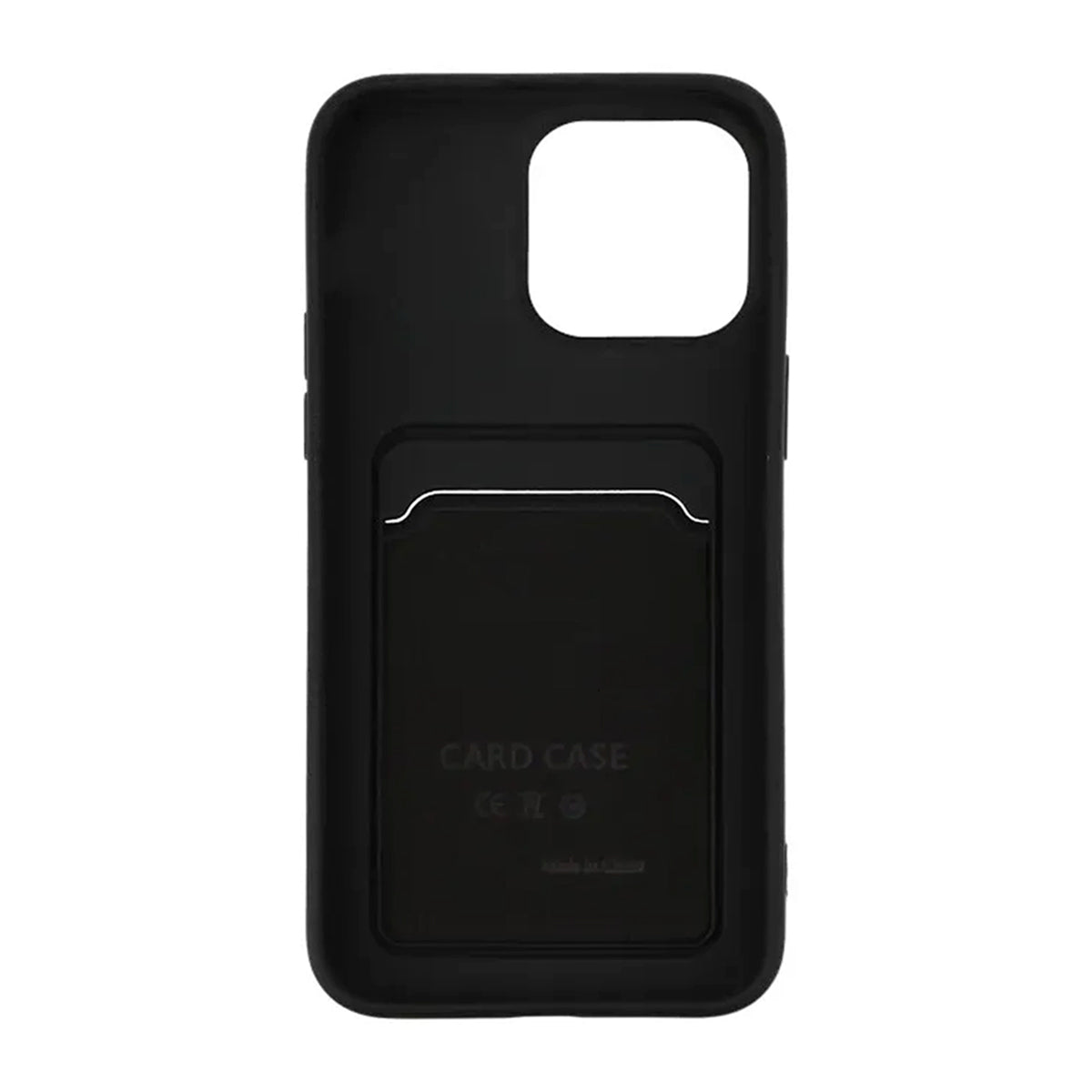 iPhone 15 Pro Max Cover Silikone Kortholder Sort