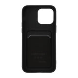 iPhone 15 Pro Max Cover Silikone Kortholder Sort