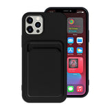 iPhone 15 Pro Max Cover Silikone Kortholder Sort