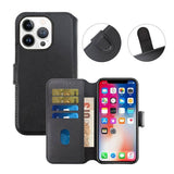Rvelon iPhone 15 Pro Max Etui Ægte Læder Sort