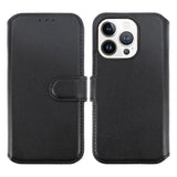 Rvelon iPhone 15 Pro Max Etui Ægte Læder Sort