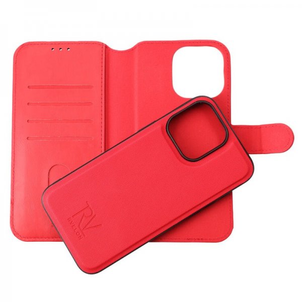 Rvelon iPhone 15 Pro Max Etui Magnetisk Aftageligt Cover Rød