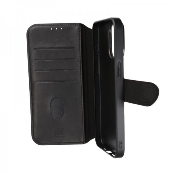 Rvelon iPhone 15 Pro Max Cover 4 Kortrum MagSafe Sort