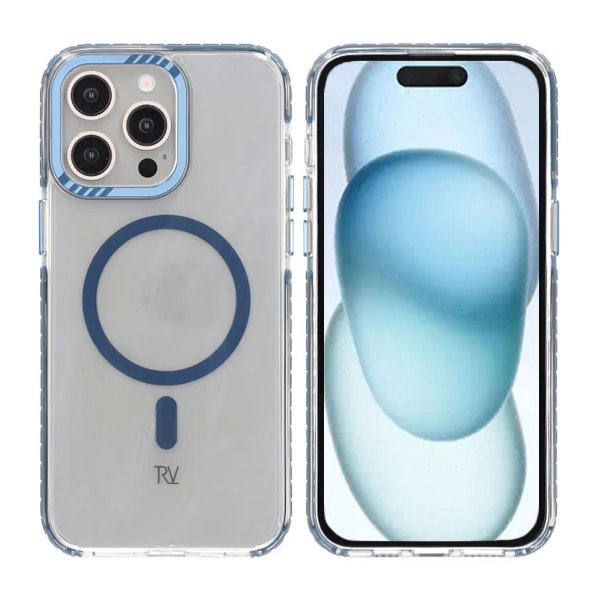 Rvelon iPhone 15 Pro Max Cover TPU MagSafe Blå