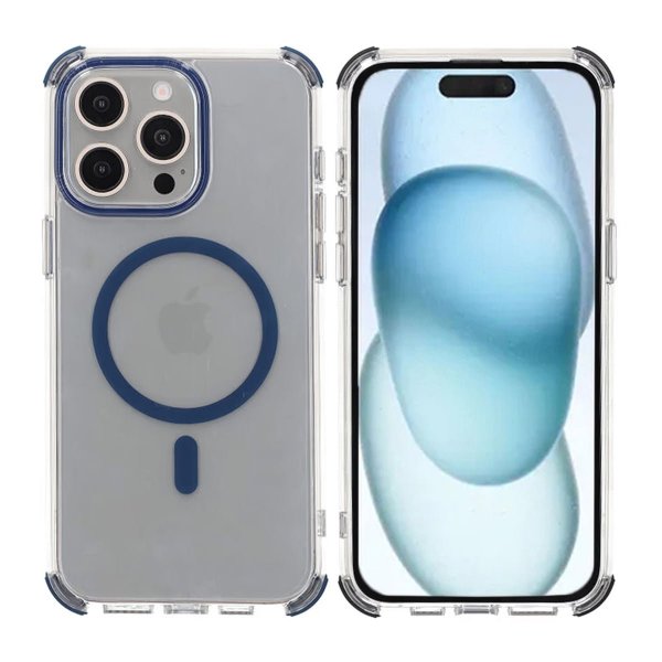 Rvelon iPhone 15 Pro Max Cover Forstærkede Hjørner Blå