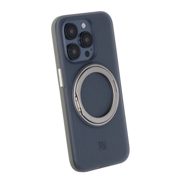 Rvelon iPhone 15 Pro Max Cover Roterbart MagSafe Stativ Grå