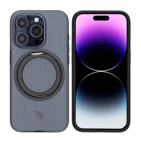 Rvelon iPhone 15 Pro Max Cover Roterbart MagSafe Stativ Sort