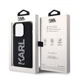 Karl Lagerfeld iPhone 15 Pro Max Cover 3D Rubber Karl Sort