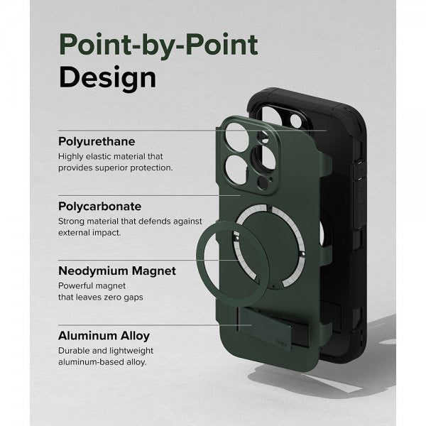 Ringke iPhone 15 Pro Max Cover Alles MagSafe Mørkegrøn
