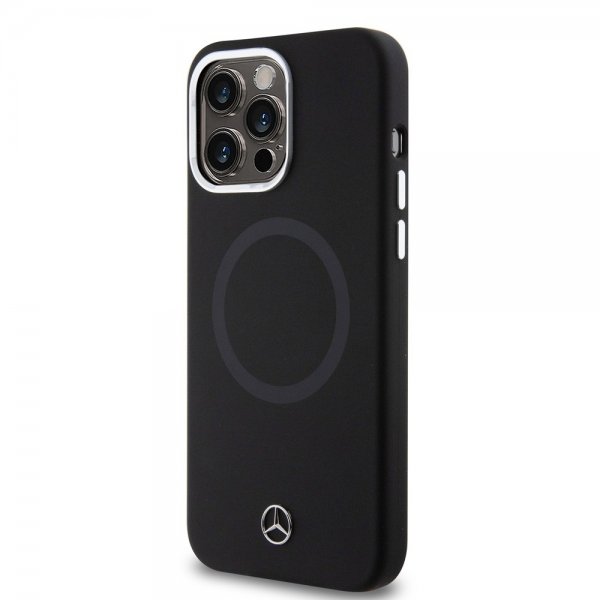 Mercedes Benz iPhone 15 Pro Max Cover Bicolor MagSafe Sort