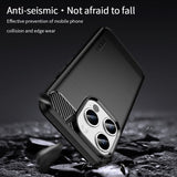 Mofi iPhone 15 Pro Max Cover Børstet Kulfibertekstur Blå
