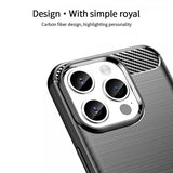Mofi iPhone 15 Pro Max Cover Børstet Kulfibertekstur Sort