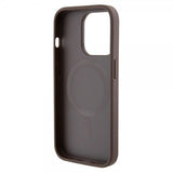 Guess iPhone 15 Pro Max Cover Bottom Stripe MagSafe Brun