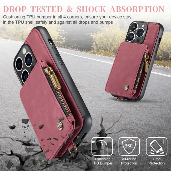 CaseMe iPhone 15 Pro Max Cover C20 Series Rød