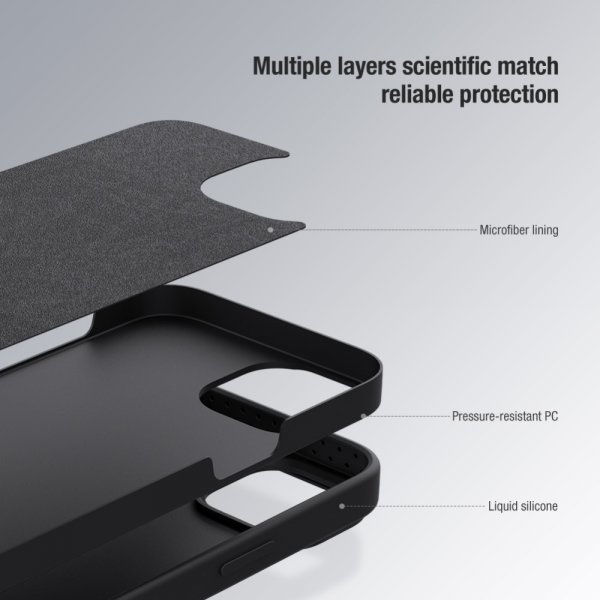 Nillkin iPhone 15 Pro Max Cover CamShield Silky Lyseblå