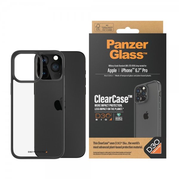 PanzerGlass iPhone 15 Pro Max Cover ClearCase D3O Sort