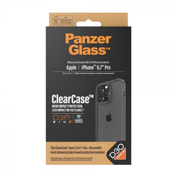 PanzerGlass iPhone 15 Pro Max Cover ClearCase D3O Sort