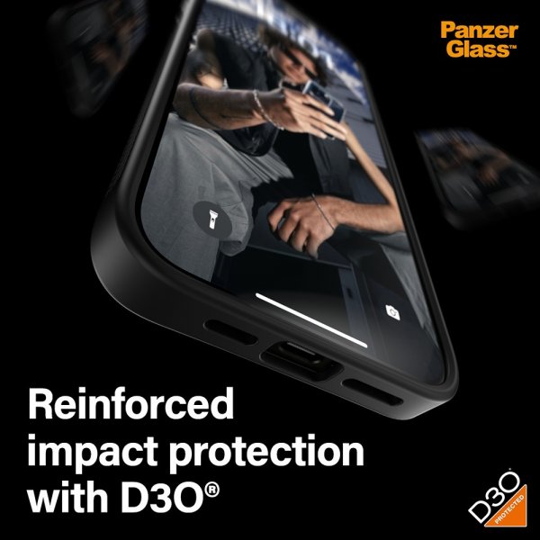 PanzerGlass iPhone 15 Pro Max Cover ClearCase D3O Sort