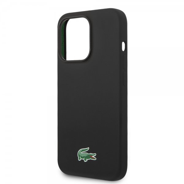 Lacoste iPhone 15 Pro Max Cover Croc Logo MagSafe Sort