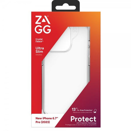 ZAGG iPhone 15 Pro Max Cover Crystal Palace Transparent