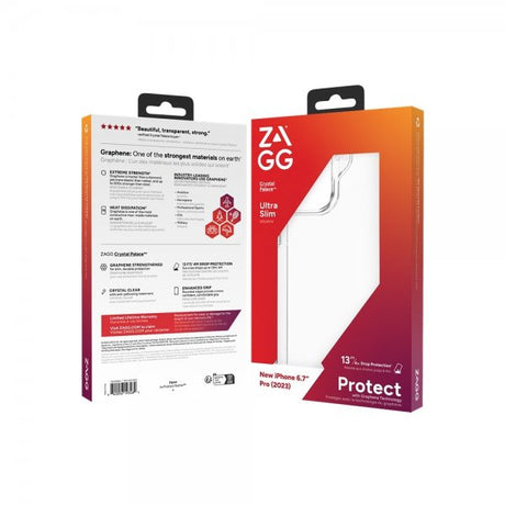 ZAGG iPhone 15 Pro Max Cover Crystal Palace Transparent