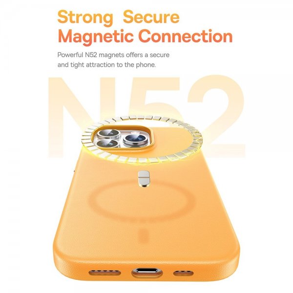 Baseus iPhone 15 Pro Max Cover Fauxther Series MagSafe Sort