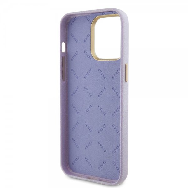 Guess iPhone 15 Pro Max Cover Fuld Glitter Indpakket Lilla