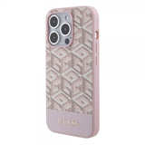 Guess iPhone 15 Pro Max Cover G Cube MagSafe Pink