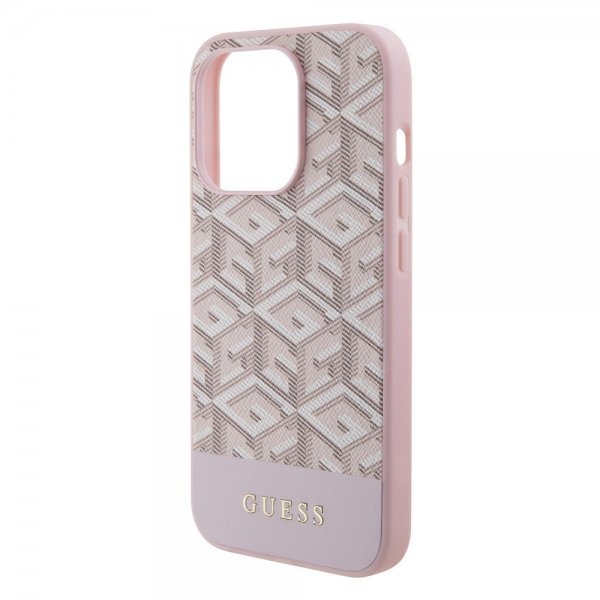 Guess iPhone 15 Pro Max Cover G Cube MagSafe Pink