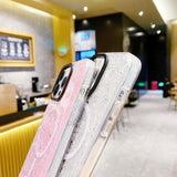 iPhone 15 Pro Max Cover Glitter MagSafe Blå