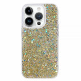 iPhone 15 Pro Max Cover med glimmerpailletter Guld