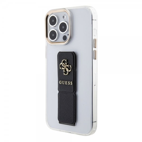 Guess iPhone 15 Pro Max Cover Grip Stand Clear Transparent