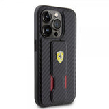 Ferrari iPhone 15 Pro Max Cover Grip Stand Funktion Sort