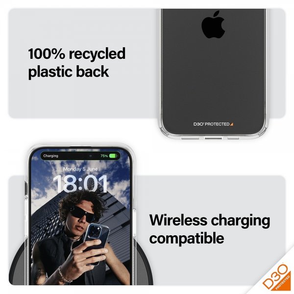 PanzerGlass iPhone 15 Pro Max Cover HardCase D3O Transparent