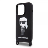 Karl Lagerfeld iPhone 15 Pro Max Cover Ikonik Crossbody Sort