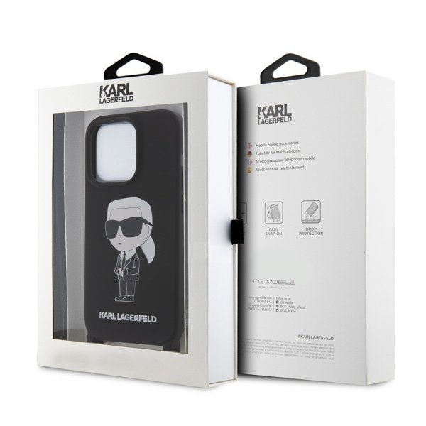 Karl Lagerfeld iPhone 15 Pro Max Cover Ikonik Crossbody Sort