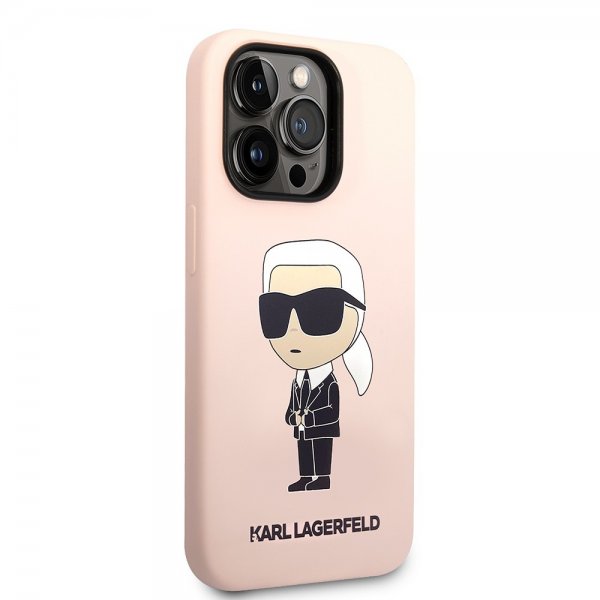 Karl Lagerfeld iPhone 15 Pro Max Cover Ikonik NFT Rosa