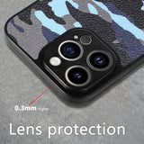 iPhone 15 Pro Max Cover Camouflage Blå