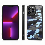 iPhone 15 Pro Max Cover Camouflage Blå