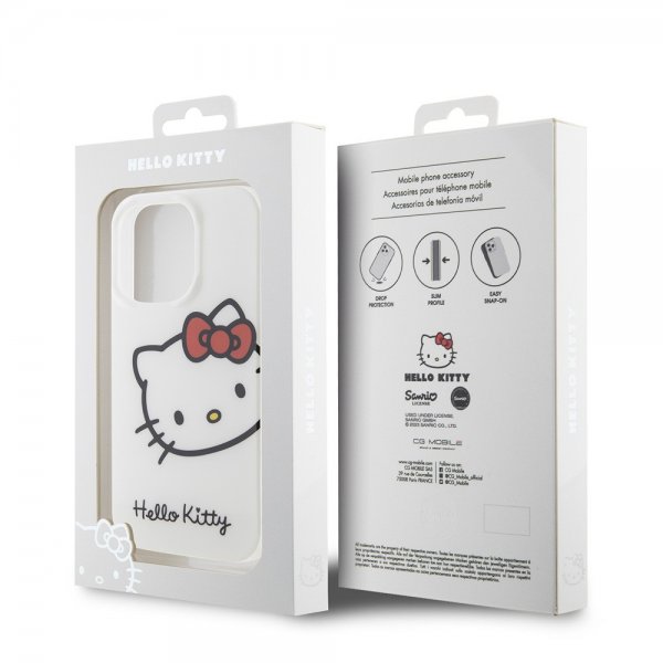 Hello Kitty iPhone 15 Pro Max Cover Kitty Logo Hvid