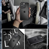Ipaky iPhone 15 Pro Max Cover Kulstofibermønster Sort
