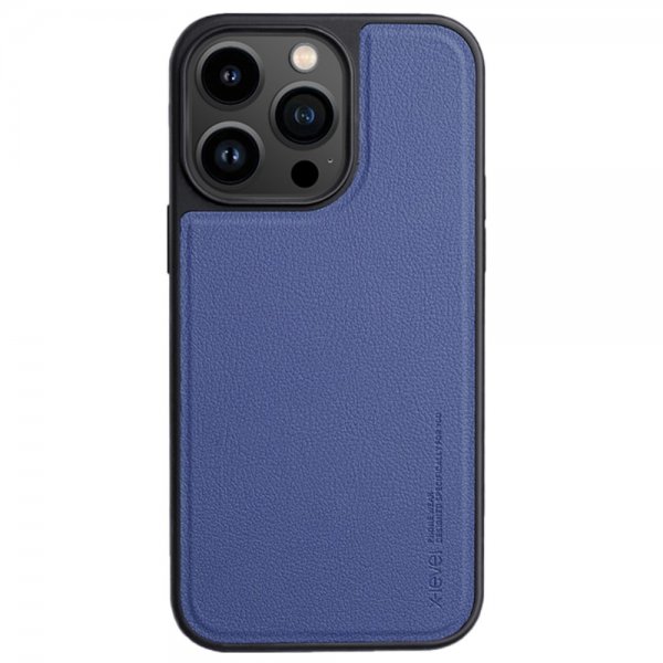X-Level iPhone 15 Pro Max Cover Kunstlæder MagSafe Blå