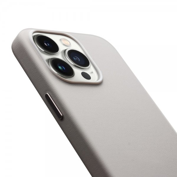 Qialino iPhone 15 Pro Max Cover Kunstlæder MagSafe Grå