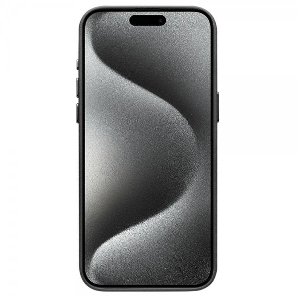 Qialino iPhone 15 Pro Max Cover Kunstlæder MagSafe Sort