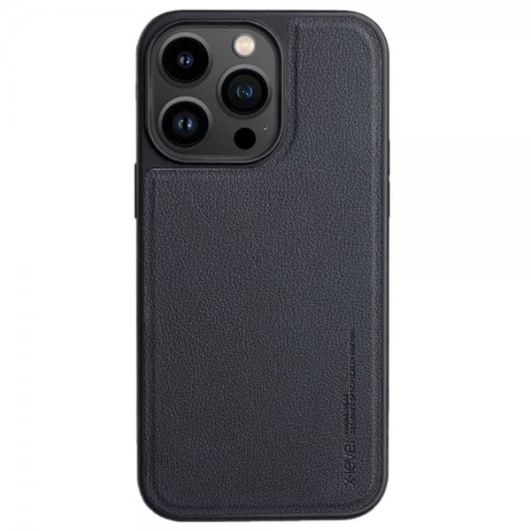X-Level iPhone 15 Pro Max Cover Kunstlæder MagSafe Sort